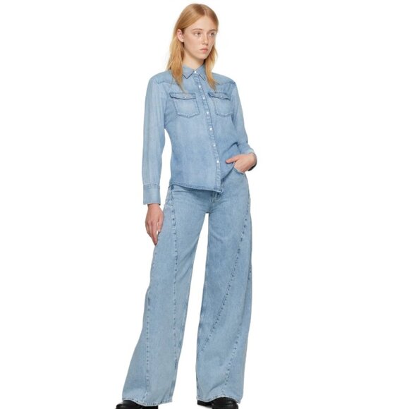 NWT -  Rag & Bone Women's Wyatt Shirt in Vintage Blue - Size XS - Picture 4 of 13